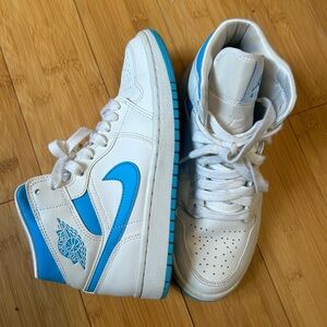Nike air white and blue high tops